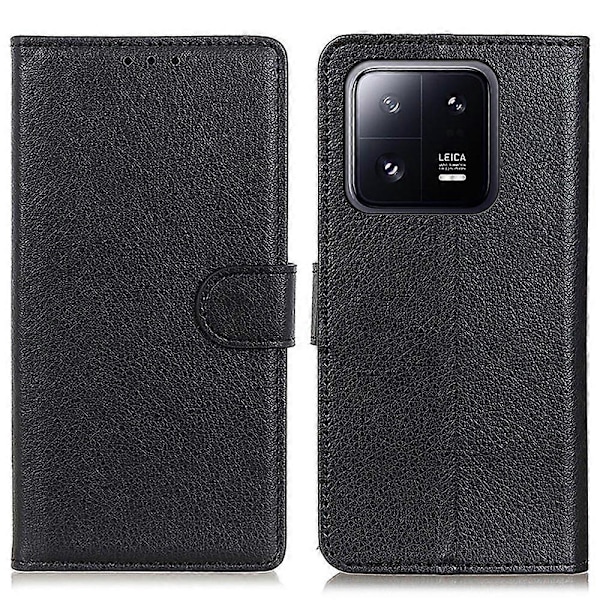 Til Xiaomi 14 Etui Litchi Tekstur Læder Telefon Cover med Pung Multicolor Style A
