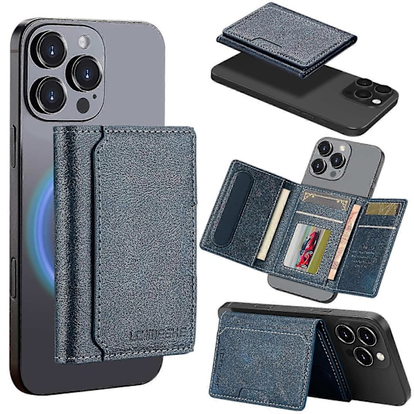 Typ C LC.IMEEKE Magnetisk Korthållare Ställ RFID-blockerande PU Läder Telefon Baksida Kortfodral Multicolor Style A