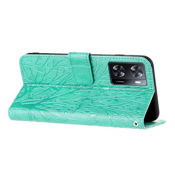 Til Oppo A57 4G Etui Ensfarvet Standpung Slankt Læder Telefoncover Multicolor Style D