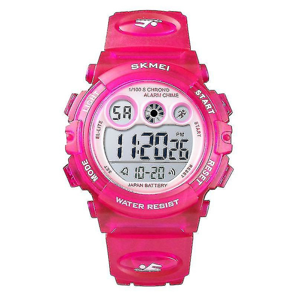 Skmei 1451 Led Digital Children Electronic Watch Transparent Rose Red