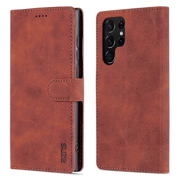 AZNS Fodral för Samsung Galaxy S24 Ultra Läder Skyddat Heltäckande Folio Flip Ställ Telefonskal Multicolor Style C