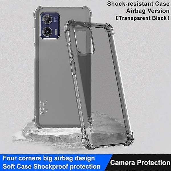 IMAK Motorola Moto G73 5G Anti-Yellowing Airbag Cushion Design -puhelinkuori, kirkas TPU-puhelinkotelo Multicolor Style B