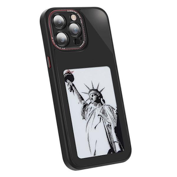 Anpassat mobilskal med mönster för iPhone 13 Pro Max, 3-färgs E Ink-skärm