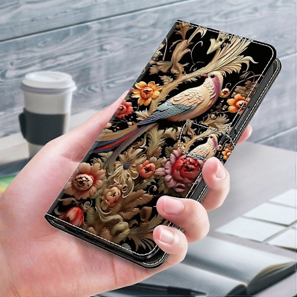 iPhone 16 -kotelo PU-nahkainen lompakkokotelo jalustalla Multicolor Style F