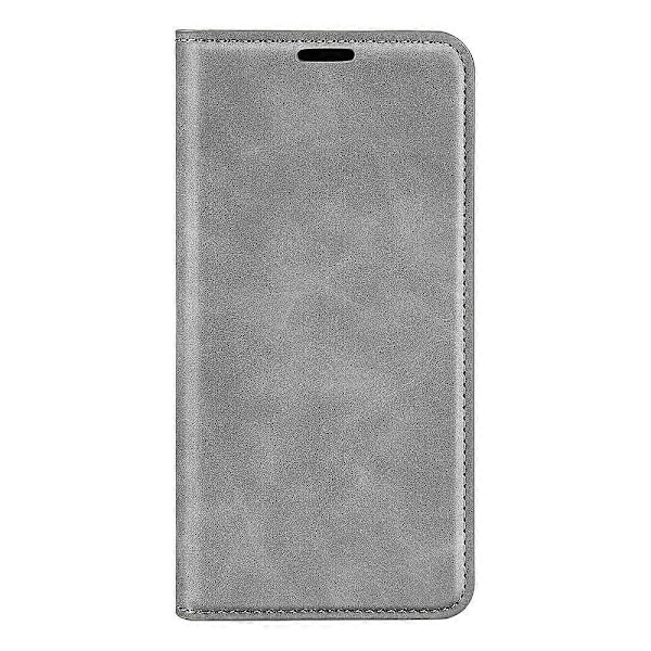 Til iPhone 16e Etui Skin Touch Læder Wallet Telefon Cover- Multicolor Grey