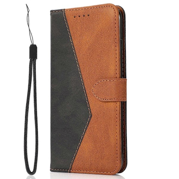 Til Samsung Galaxy A26 5G Cover Farvesplejsning Tegnebog Stativ Læder Telefonetui med Håndledsrem Multicolor Style A