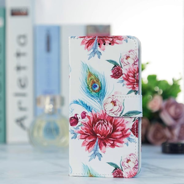 PU læder telefoncover med pung, stativ og mønsterprint til Samsung Galaxy S23 FE med rem Multicolor Style S