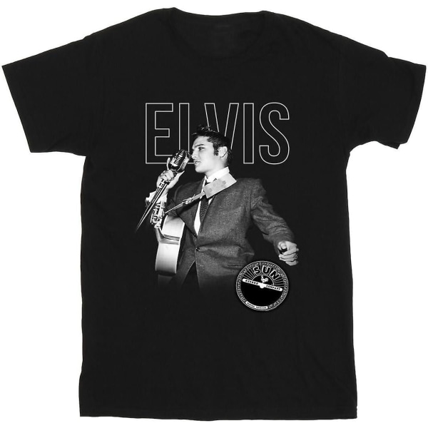 Elvis Miesten Logokuva T-paita Aikuisten Koko S-3xl Txu65 Black 2XL