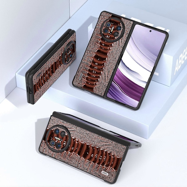 Skal för Huawei Mate X5 Krokodiltextur Äkta Läder+TPU+PC Mobilskal Multicolor Style C