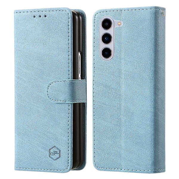 Skal för Samsung Galaxy Z Fold5 5G, enfärgat skyddande fodral PU-läder plånboksfodral Multicolor Style B