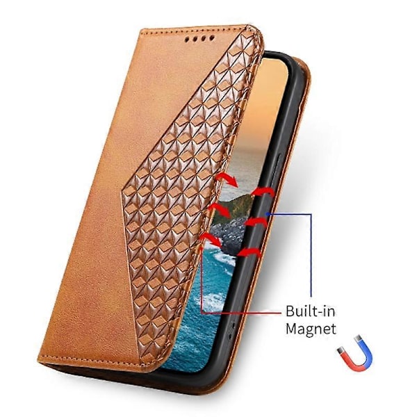 Til Samsung Galaxy A05s 4G Etui Præget Rombe Mønster Pung Stand Telefon Cover Multicolor Style C