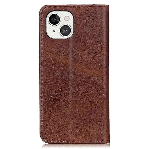 Splitlæder Magnetisk Auto-absorberende Wallet Telefon Stand Shell Case til iPhone 13 6.1 tommer Multicolor Style D