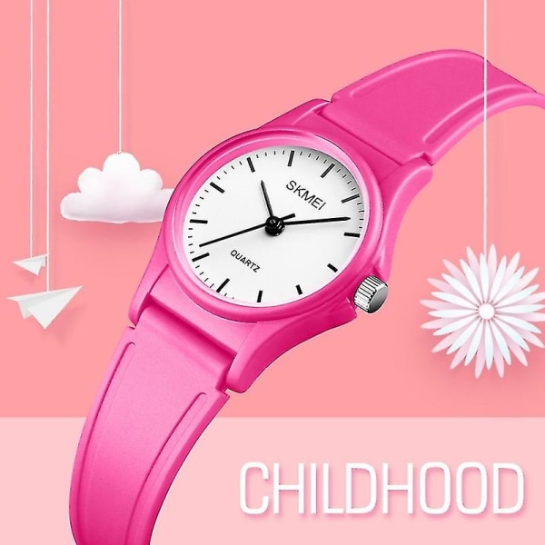 Skmei 1401 Lasten 50m Vedenkestävä Kello Musta Pink