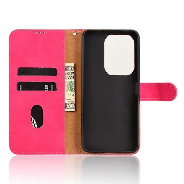 Læderetui med hudfornemmelse, anti-drop wallet flip-telefoncover til Infinix Note 50x 5G Multicolor Rose