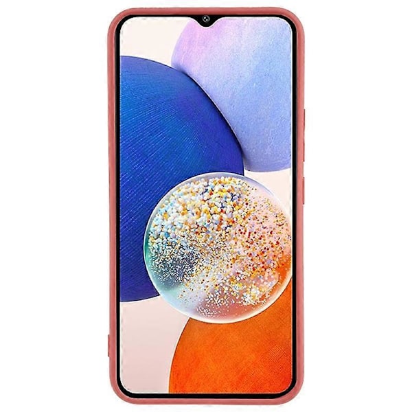 För Samsung Galaxy A14 5G/4G Gummibelagt TPU Skyddsfodral Fiberfoder Fallskydd Mobilskal Multicolor Style A
