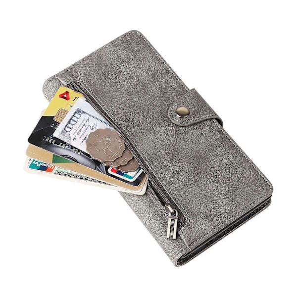 Til Samsung Galaxy A06 Etui Lynlås Pung Læder Støtteben Telefon Cover Nittedekor Multicolor Style A