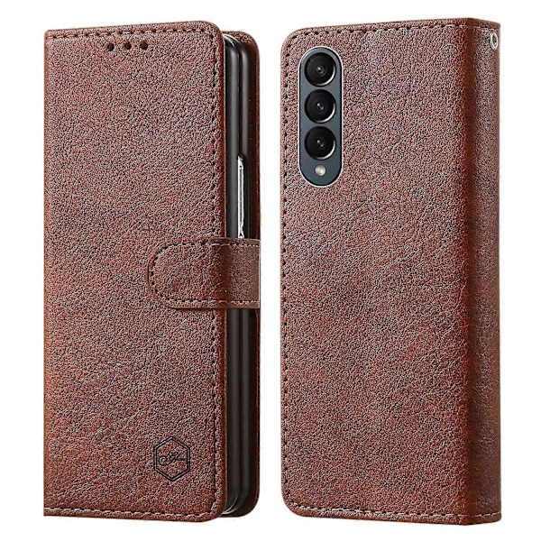 Samsung Galaxy Z Fold4 5G -kotelo PU-nahkaa, iskunkestävä, yksivärinen lompakkokotelo Multicolor Style E