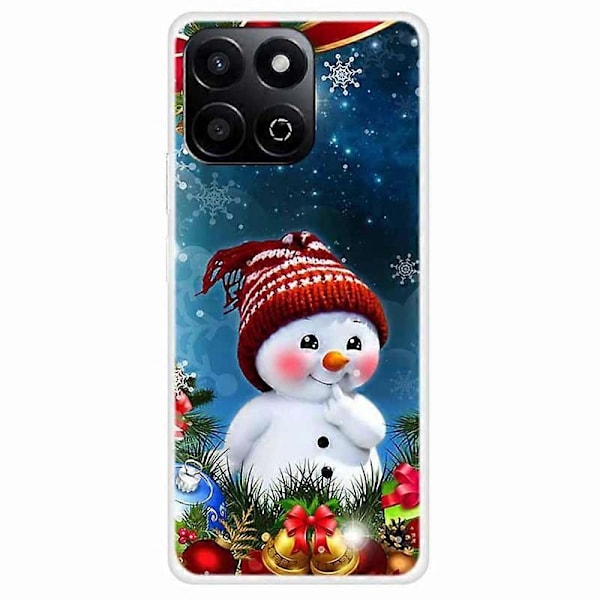 TPU Telefoncover til Honor Play 60 Plus 5G/200 Smart 5G/Play 9T/X7c 4G Festligt Julemønster Multicolor Style C