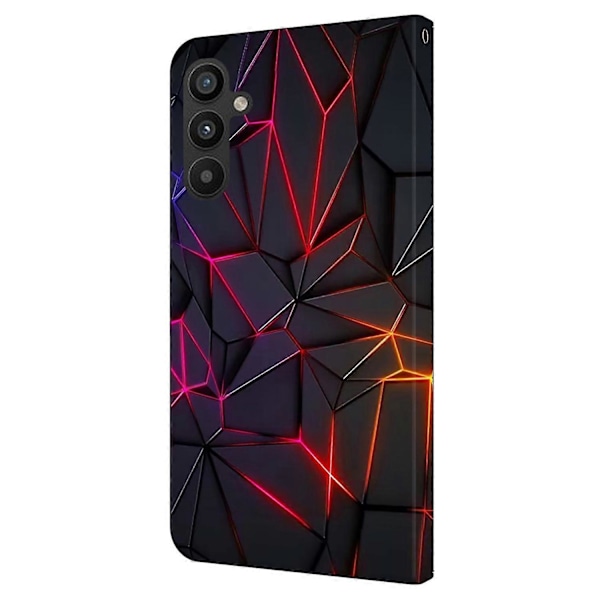 Skal för Samsung Galaxy A34 5G Mönstertryckt Skyddande Fodral TPU+PU Läder Flip Telefonfodral Multicolor Style C