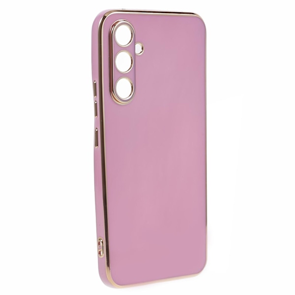 Mjukt Tpu- case för Samsung Galaxy S23 Fe, glänsande 6d galvaniseringstelefon skyddande cover Purple