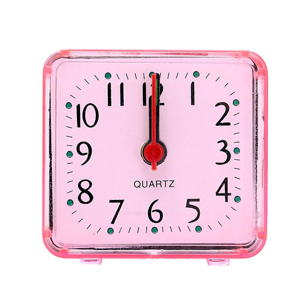 Rejse Studerende Mini Vækkeur Natlys Seng Sidebord Batteri Høj Quartz red