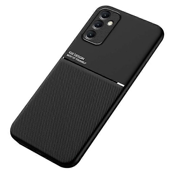 För Samsung Galaxy M14 5G Mobilskal Linjer Präglat Läder+TPU Skydd Stödjer Magnetisk Bilhållare Multicolor Style A