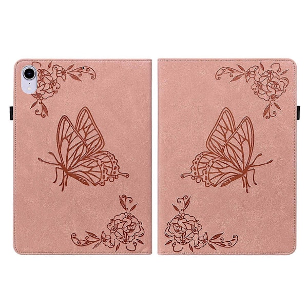 Sommerfugl Blomst Læder Stand Kort Slot Cover med Elastikbånd til iPad mini (2024)/mini (2021) Multicolor Style F