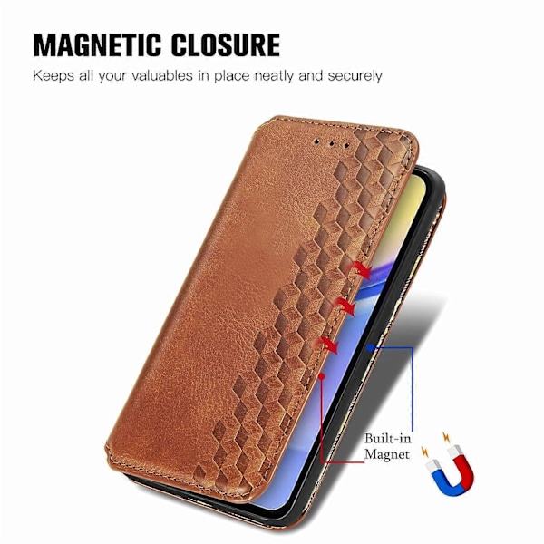 Stødsikkert etui med rombe-præg, pung og stativ til Samsung Galaxy A15 4G/A15 5G Multicolor Style D