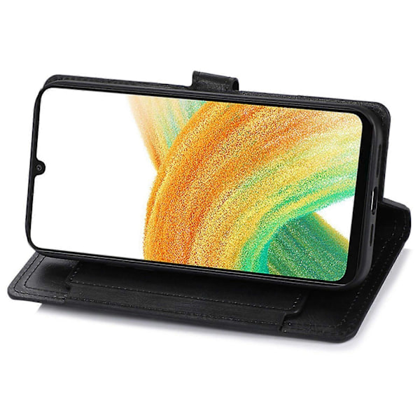 Læderetui med lynlås, pung og stativ til Samsung Galaxy A55 5G Multicolor Style A