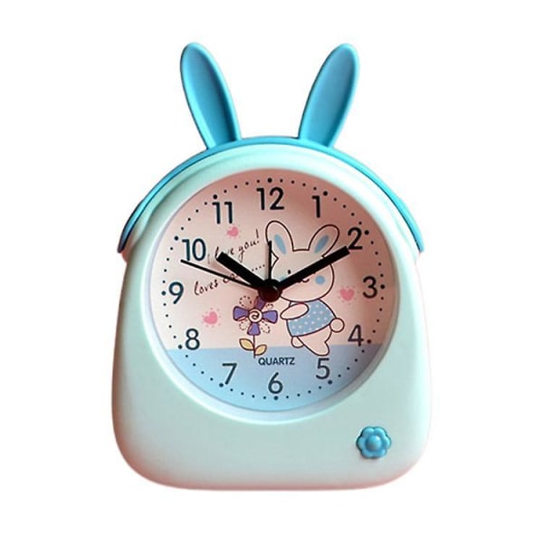 Tecknad djurväckarklocka, söt personlighet barns student vid sängen väckarklocka, godisfärgad dekorativ bordsklocka
