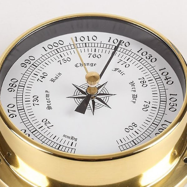 4st Case Väderstation Barometer Och Klocka Tid 115mm