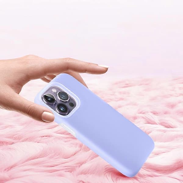 XUNDD Jelly Series Deksel til iPhone 14 Pro Max Flytende Silikon+PC Telefon Bakdeksel Multicolor Style E