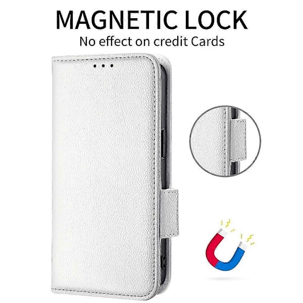 Reptåligt Telefonfodral för Nokia C110 Litchi Textur PU Läder Plånboksfodral med Ställ Multicolor Style A