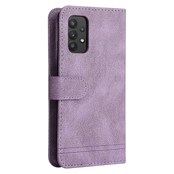 För Samsung Galaxy A32 4G (EU-version) Stödjande Ställ Design Trädmönster Metallknapp Flip