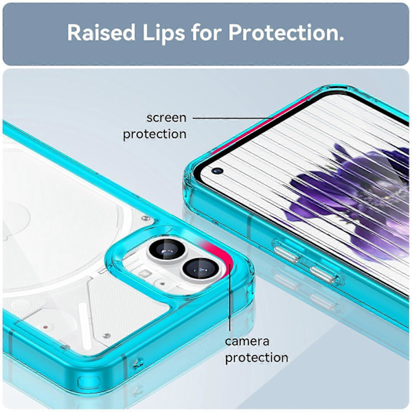 Telefonfodral för Nothing phone (1) 5G, Reptåligt Hybrid TPU+Akryl Baksida Multicolor Style G
