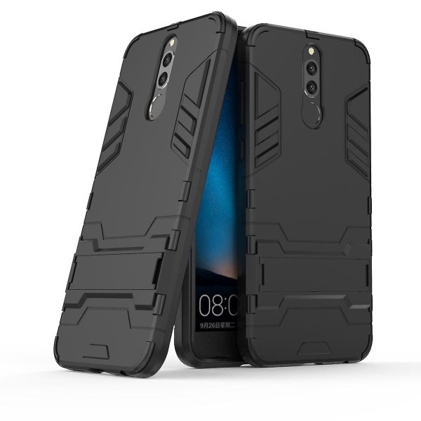 Cool Guard Plast Tpu Back Phone case Med Kickstand För Huawei Mate 10 Lite / Nova 2i / Maimang 6 Black