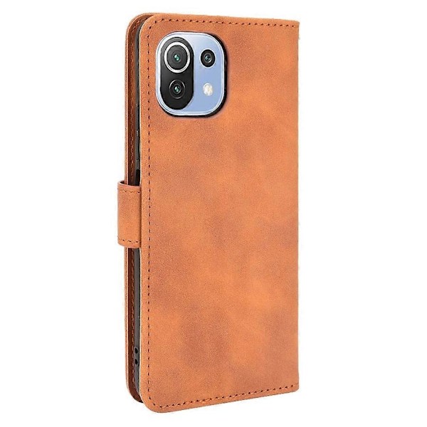 Silkkisen tuntuinen nahkainen folio-läppäkotelo, lompakkokotelo ja jalustakotelo Xiaomi Mi 11 Lite 4G/5G /11 Lite -puhelimelle