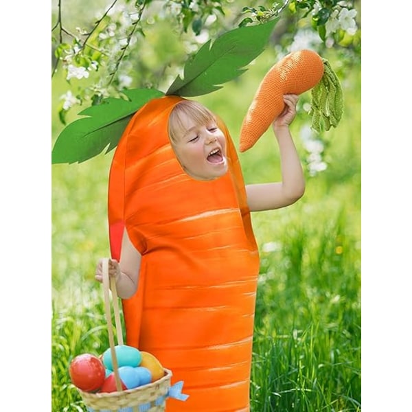 Påsk Barn Morot Kostym Orange Halloween Morot Cosplay Kostym