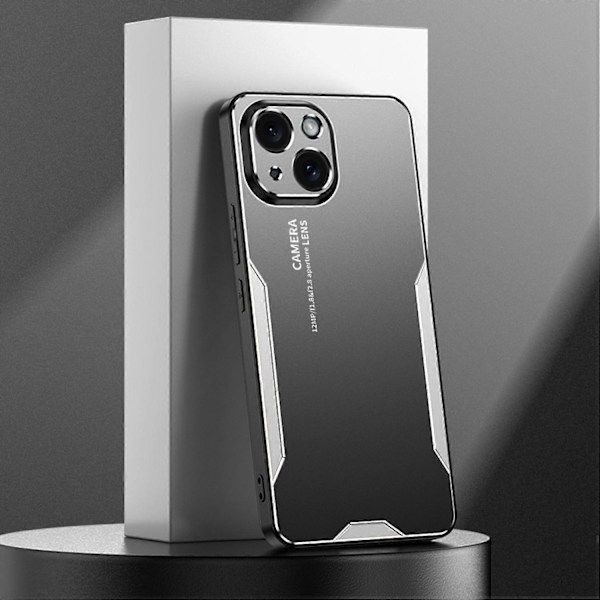 Skal för iPhone 15 Plus Aluminiumlegering+TPU+PC Matt Finish Smartphone-skydd Multicolor Style C