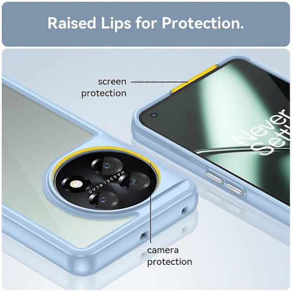 Til OnePlus 11 5G Blød TPU Hård Akryl Telefon Cover Gennemsigtigt Stødsikkert Telefon Shell Cover Multicolor Style C
