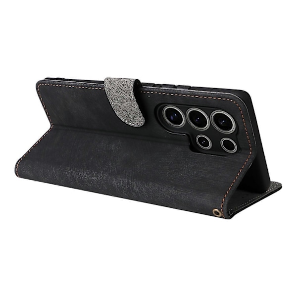 Til itel S25 Ultra Wallet Case RFID-blokering PU Læder Cover Stand View - Grøn Multicolor Black