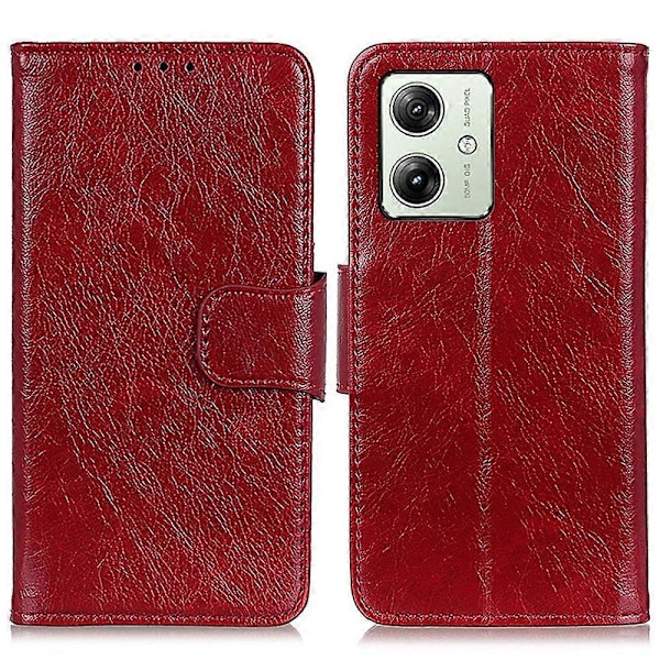 Motorola Moto G54 5G -puhelimen suojakuori, Nappa-pintainen halkaistu nahka, pudotuksenkestävä Multicolor Style B