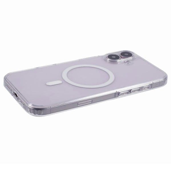 X-LEVEL Crystal Clear Series Skal för iPhone 16 Plus TPU+PC Telefonskal Kompatibelt med MagSafe - Grå Multicolor Transparent