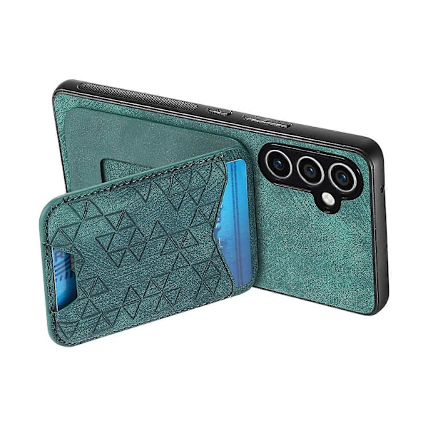 Til Samsung Galaxy S23 FE Etui med Præget Mønster Kortholder Støtteben Læder Bagcover Multicolor Style C