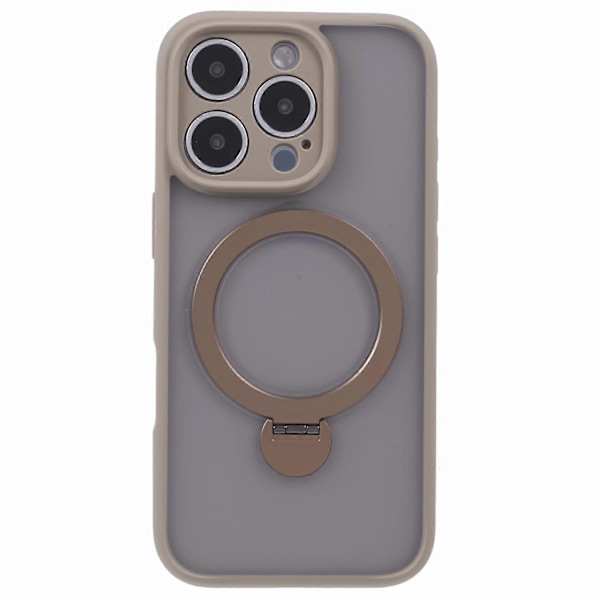 iPhone 16 Pro -kotelo, yhteensopiva MagSafe-yhteensopivan mattapintaisen TPU+PC-pyörivän jalustan kanssa Multicolor Style E