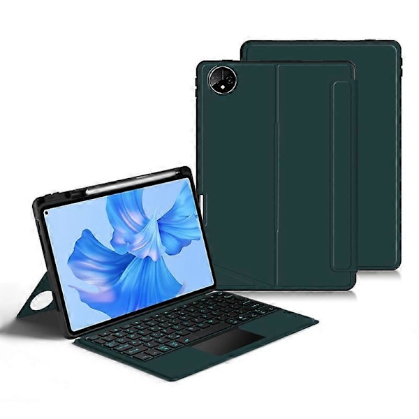 Læderetui + Bluetooth-tastatur med baggrundsbelyst trackpad til Huawei MatePad Pro 11 (2022) Multicolor Style B
