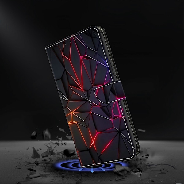 TPU+PU Läder Flip Fodral För Xiaomi Redmi 14C 4G/14R 5G/Poco C75 4G Mönstertryckt Multicolor Style D