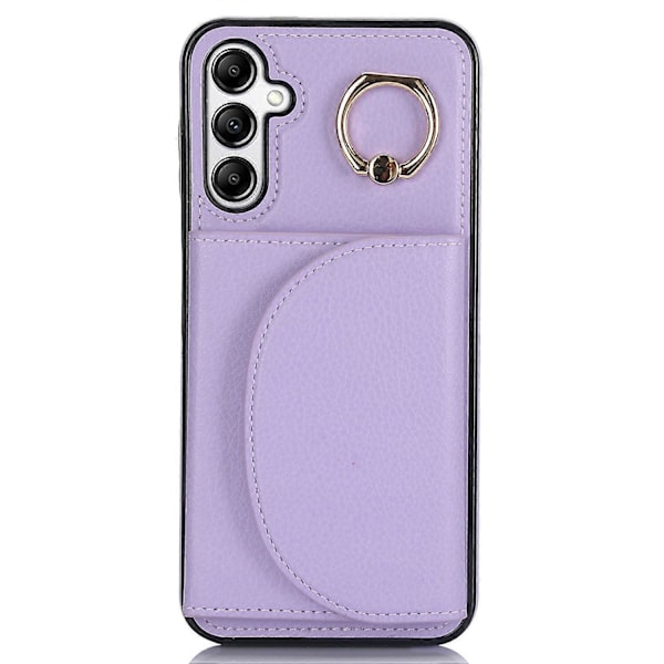 För Samsung Galaxy A54 5G Mobilskal Ringhållare Kortplatser PU Läder Baksida Multicolor Light Purple