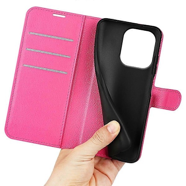 Til Xiaomi Redmi Note 13 4G Telefon Cover Wallet Litchi Tekstur Læder Flip Cover Multicolor Rose