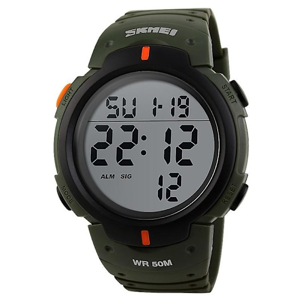 Skmei 1068 Men Vattentät Outdoor Sports Digital Watch Grön Green